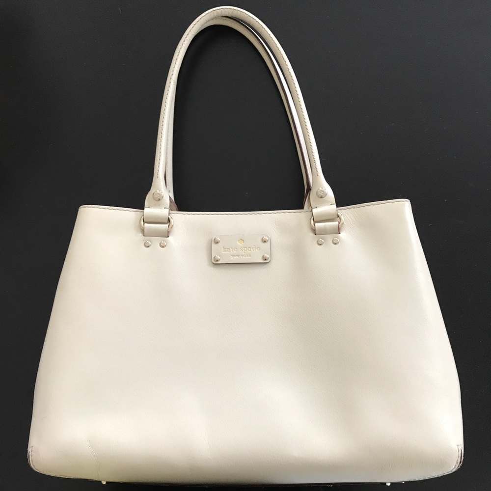 Kate Spade Ivory Leather Satchel